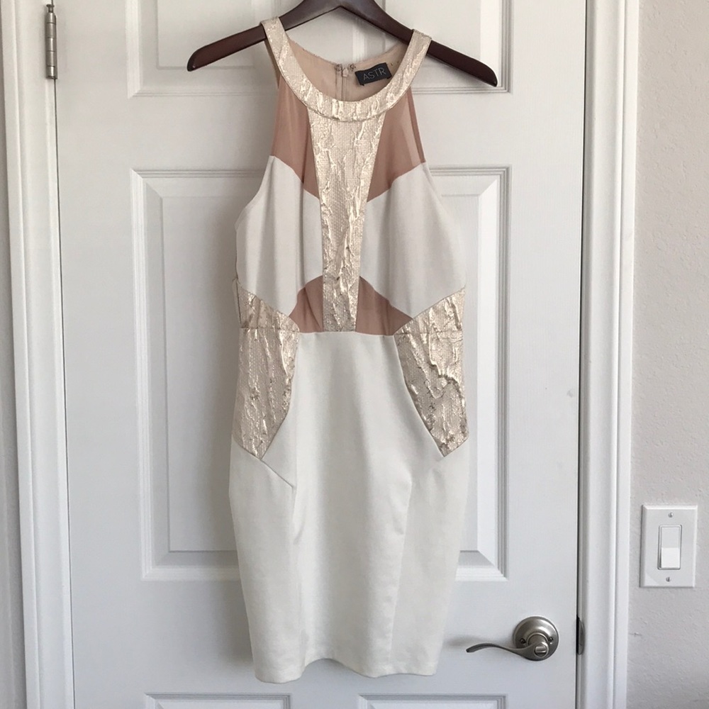 White/mauve snakeskin dress - ASTR - L